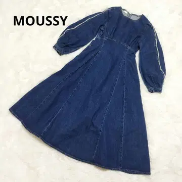 마우지 FRINGE SLEEVE 데님 원피스