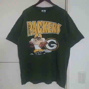 90s 구제 의류 패커스 T셔츠 NFL 미식축구 루니툰