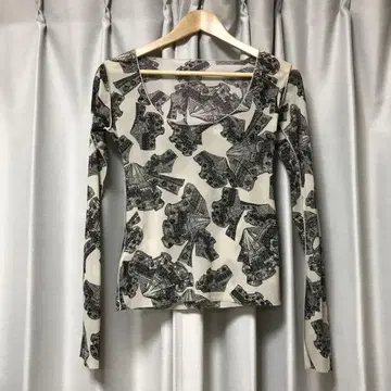 IRENE 24SS 레이스 프린트 메쉬 티셔츠