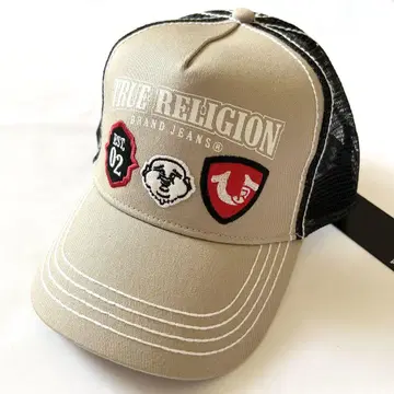 트루 릴리전 True Religion 로고 패치 트래커 캡