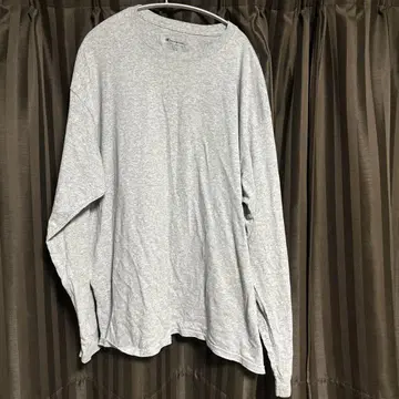 Champion 2XL 그레이 긴팔 티셔츠