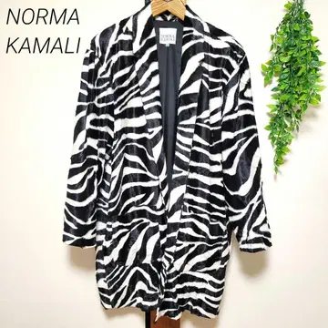 NORMA KAMALI 노마 카마리 제브라 패턴 자켓