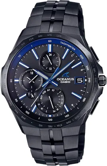 CASIO OCEANUS 블랙 손목시계
