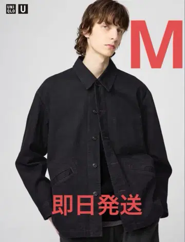 UNIQLO U 오버 사이즈 컬러 데님 자켓 블랙 M