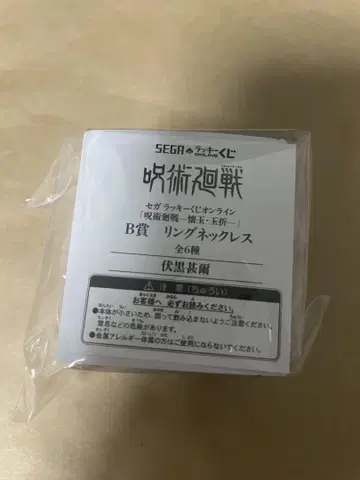 주술회전 세가 럭키 쿠지 회옥옥절 반지 목걸이 후시구로 토우지