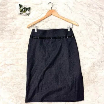 [ 새상품급 ] JIL SANDER 울 스커트 무릎 기장 슬릿 32