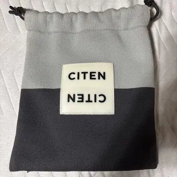 CITEN 드로우 스트링 백 그레이와 블랙