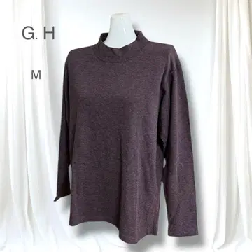 컨디션 최상 코튼 100% 하이넥 세보더 긴팔 상의 M G.H.