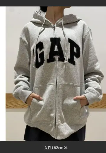 GAP 후드 부착 후드티 그레이 XL
