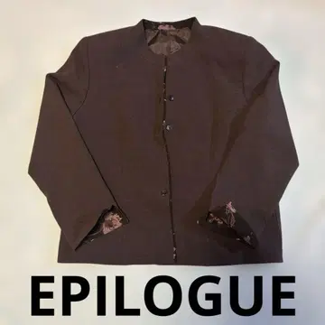 EPILOGUE 브라운 자켓 꽃무늬 안감 부착 사이즈 M