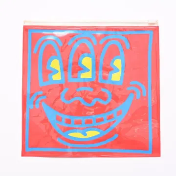 미사용 1985 Keith Haring 쓰리 아이 클리어 케이스 80s
