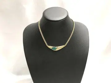 새상품급 란셀 Lancel 목걸이 돌 장식 그린 계열 고급