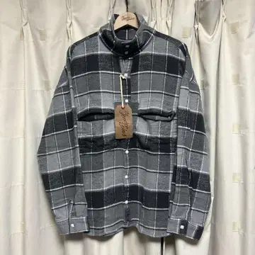 텐더 로인 FLANNEL CHECK SHT BLACK M 새상품