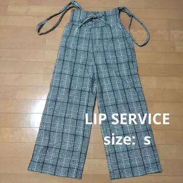 LIP SERVICE 체크 무늬 와이드 팬츠 S 사이즈