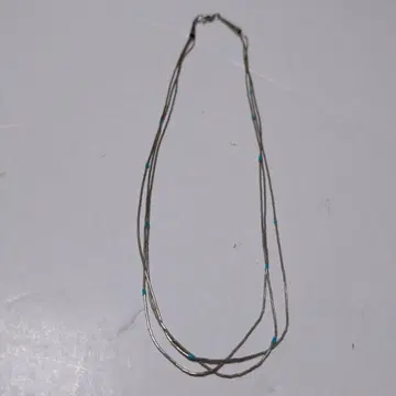 실버 삼연 목걸이