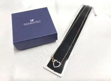 상태 좋음 스와로브스키 하트 목걸이 크리스탈 큐빅