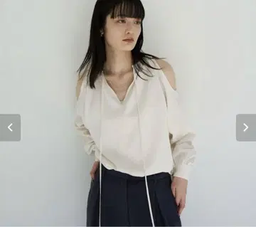 quui 2way gather blouse [ cream ]