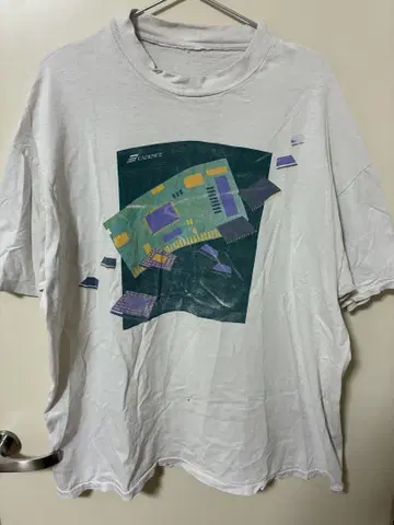 90s/구제 의류/hanes 빈티지/기업 광고 프린트 티셔츠