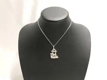 상태 양호 스와로브스키 Swarovski 크리스탈 목걸이 기하학 모티브