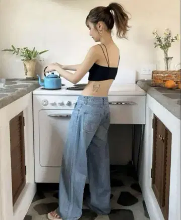 언그리드 오가닉 코튼 루즈 데님 사이즈 26 일본제