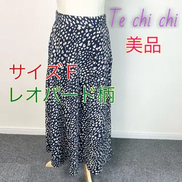 c553 새상품급 Te chichi 레오파드 무늬 롱 스커트 사이즈 F