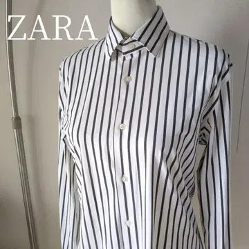 [ 새상품급 ] ZARA 스트레치 스트라이프 긴팔 셔츠 드레이핑성 있음
