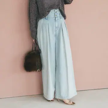 La boutique BonBon 하이웨스트 배기 데님 팬츠 38