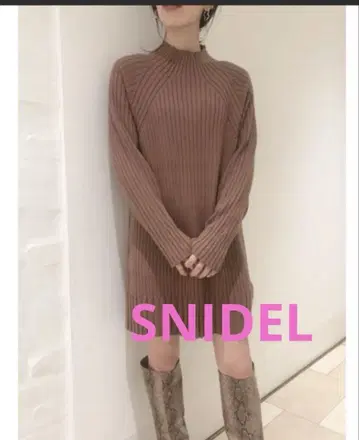 새상품급 snidel 미니 기장 니트 원피스 긴팔