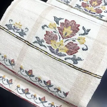 9-296 나고야 오비 팔촌 새상품급 순수 실크 기모노 마츠바 재단