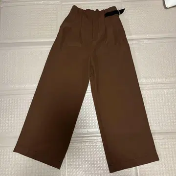 idem 이데 브라운 와이드 팬츠 L 사이즈
