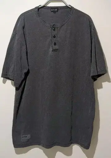 Schott 그레이 헨리넥 T셔츠 M