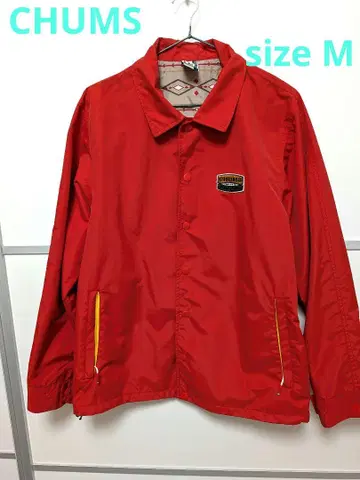 CHUMS 레드 나일론 자켓