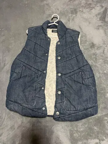 Stooge & Co. 데님 퀼팅 베스트