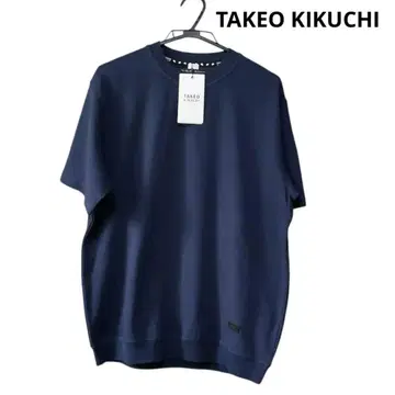 TAKEO KIKUCHI 네이비 반팔 티셔츠 M 사이즈