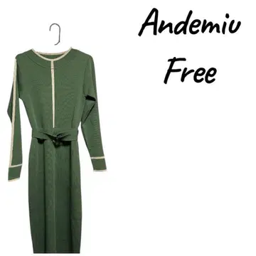 [새상품급] Andemiu 그린 니트 원피스 Free