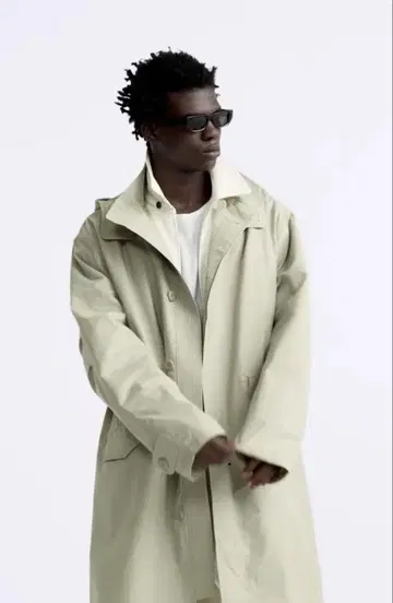 새상품 ZARA 테크니컬 후드 코트 L