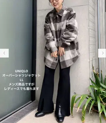 UNIQLO 오버 셔츠 자켓 (블록 체크)