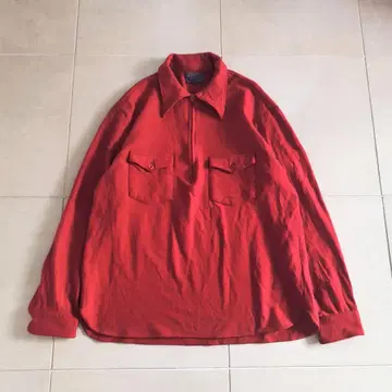USA PENDLETON 하프 지퍼 울 셔츠 TALON XL