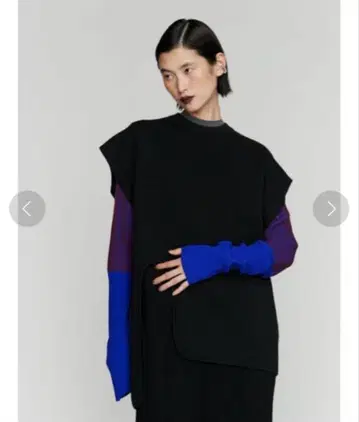 UN3d ROUND SLIT KNIT VEST