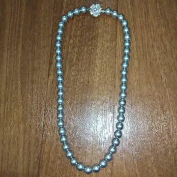 SILVER 각인 펄 목걸이 진주 실버 각인 은제