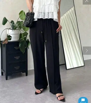 TL 사이즈 사이드 슬릿 핀턱 이지 팬츠