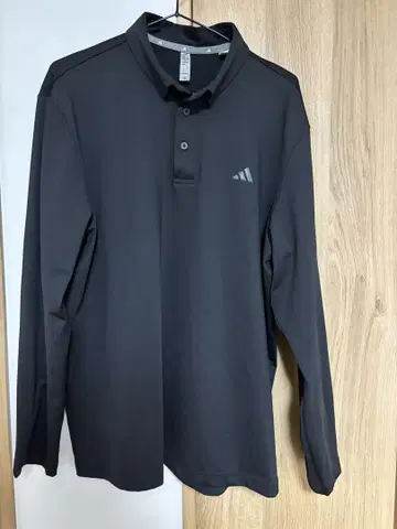 새상품급 adidas 블랙 피케 셔츠 긴팔 2XL