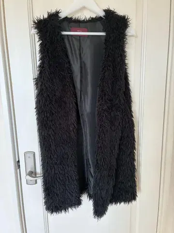 인조 모피 롱 베스트