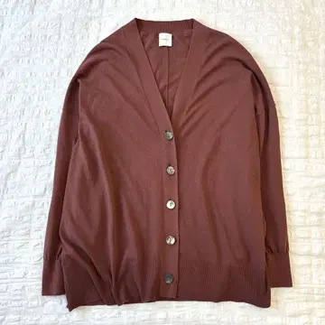 Spick & Span ICE 코튼 BIG V 가디건 브라운