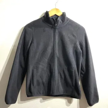 UNIQLO 블랙 플리스 자켓 풀 집업