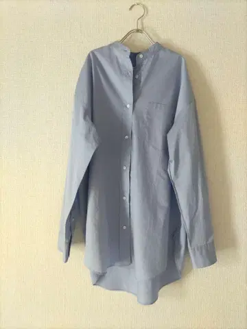 프레임워크 밴드 카라 새상품급 라이트 블루 셔츠 긴팔