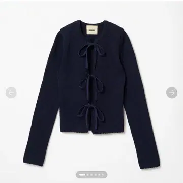 THE SHISHIKUI 리본 네이비 가디건 RIBON