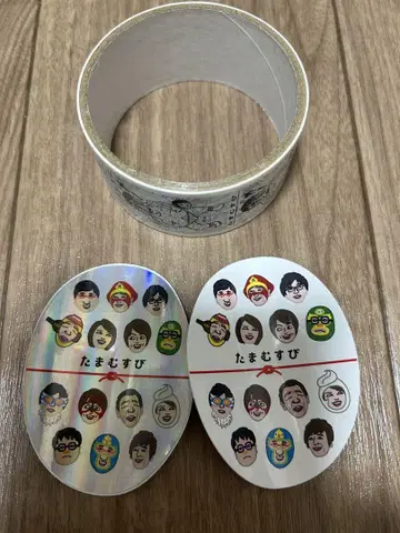 타마무스비 스티커 2장과 박스 테이프 세트