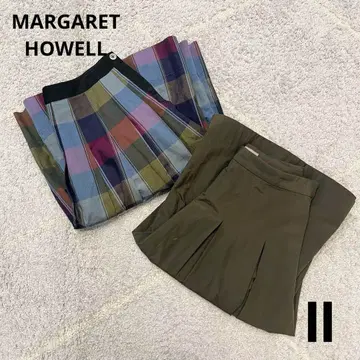 MARGARET HOWELL 스커트 묶음 판매 실크 혼방 린넨 혼방