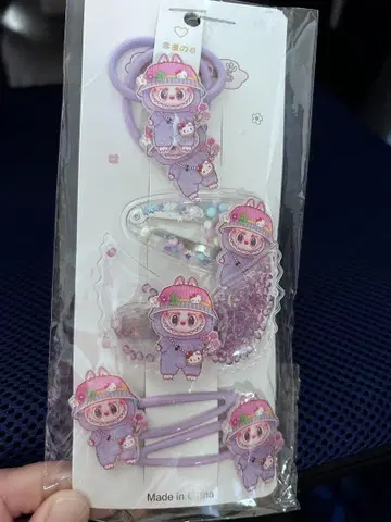 러브브 캐릭터 헤어 액세서리 세트 퍼플